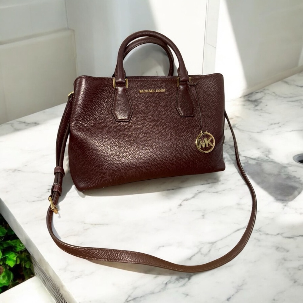 Michael Kors Camille Large Leather Satchel